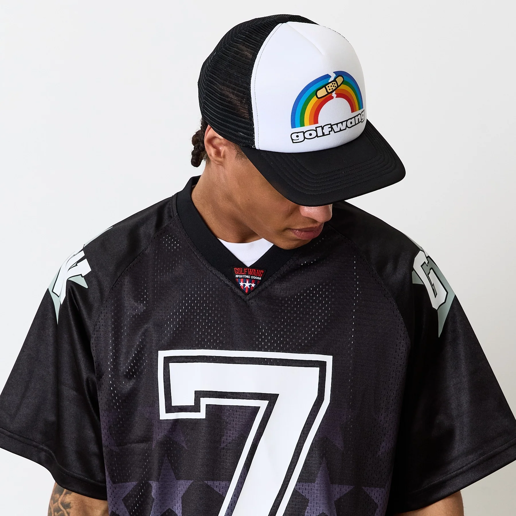 BROKEN RAINBOW TRUCKER HAT by GOLF WANG - Image 6