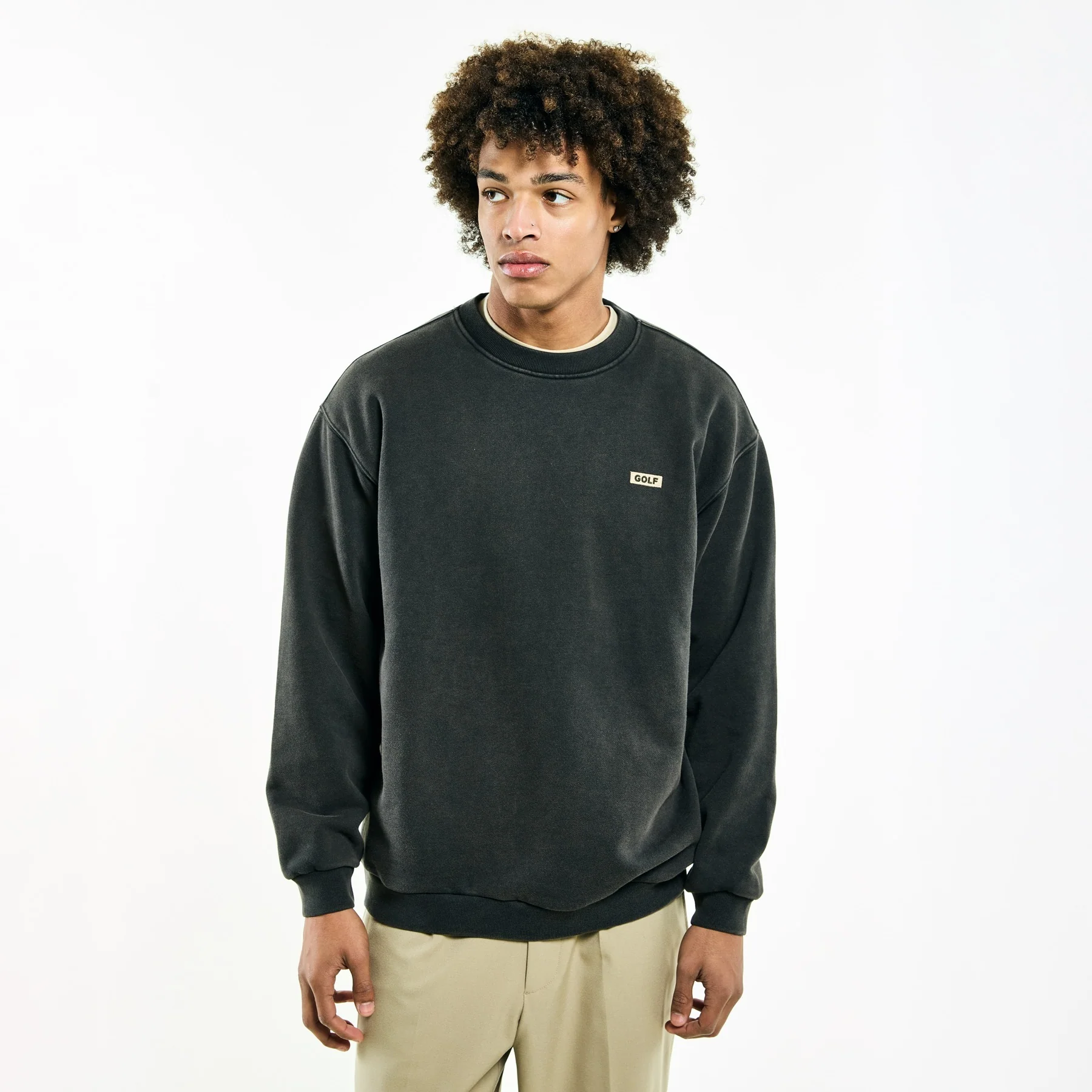 WASHED LOGO CREWNECK by GOLF WANG - Image 14